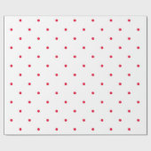 Papier Cadeau Mini Pois d'aquarelle rouge (Plat)