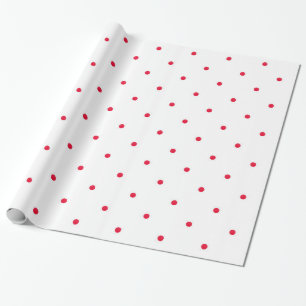 Papier Cadeau Mini Pois d'aquarelle rouge