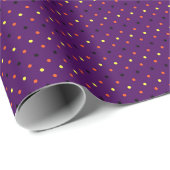 Papier Cadeau Mini-Pois violet et multiple 04 (Coin rond)