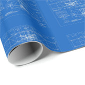 Papier Cadeau Mini Wright Bros. Motif 1903 de modèle de (Coin rond)