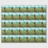 Papier Cadeau Miniature cheval Brown Valentine Heart (Plat)