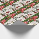 Papier Cadeau Miniature Pinscher Chien Noël (Coin)