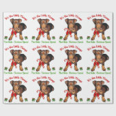 Papier Cadeau Miniature Pinscher Noël (Plat)
