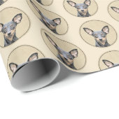 Papier Cadeau Miniature Pinscher Peinture mignonne Chien Art ori (Coin rond)