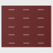 Papier Cadeau Minimal BLESSED | Deep Red Holiday (Plat)