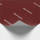 Papier Cadeau Minimal BLESSED | Deep Red Holiday (Coin)