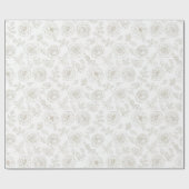 Papier Cadeau Minimal Botanical Line Art Pattern (4) (Plat)