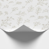 Papier Cadeau Minimal Botanical Line Art Pattern (9) (Coin)