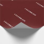Papier Cadeau Minimal CELEBRATE | Deep Red Holiday (Coin)