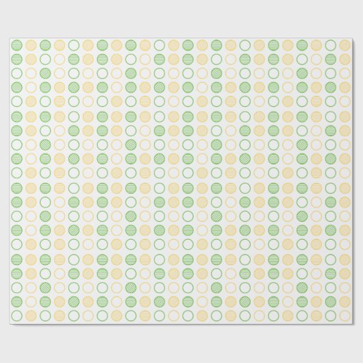 Papier Cadeau Minimal Circle Grid Pattern (Plat)