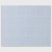 Papier Cadeau Minimal Color Grid Check Pattern (Plat)