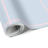 Papier Cadeau Minimal Color Grid Check Pattern (Coin rond)