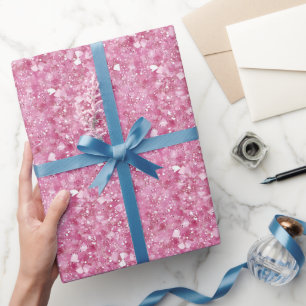 Papier Cadeau Minimal et chic   Parties scintillant rose Pastel