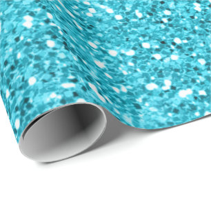 Papier Cadeau Minimal fascinant de turquoise d'océan d'Aqua de