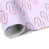 Papier Cadeau Minimal Geometric Abstract Line Pattern (Coin rond)