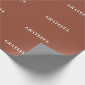 Papier Cadeau Minimal GRATEFUL | Terracotta Holiday (Coin)