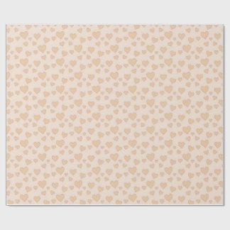 Papier Cadeau "Minimal Heart Love Wrapping Paper – Beige Aesthet