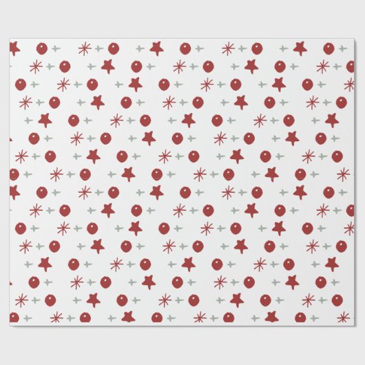 Papier Cadeau Minimal Holiday Cheer Pattern (Plat)