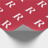 Papier Cadeau Minimal Monogram Modern Red Christmas (Coin)