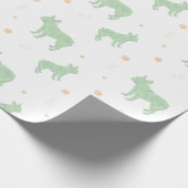 Papier Cadeau Minimal pastel mint french bulldog wrapping paper (Coin)