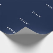 Papier Cadeau Minimal PEACE | Navy Blue Holiday (Coin)
