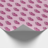 Papier Cadeau Minimal Pixel Heart Pattern (Coin)