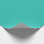Papier Cadeau Minimal Solide Gras Turquoise Bleu Vert (Coin)