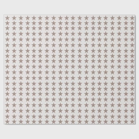 Papier Cadeau Minimal Star Pattern Christmas Wrapping Paper (Plat)
