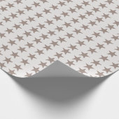 Papier Cadeau Minimal Star Pattern Christmas Wrapping Paper (Coin)