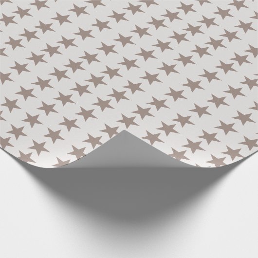 Papier Cadeau Minimal Star Pattern Christmas Wrapping Paper (Coin)