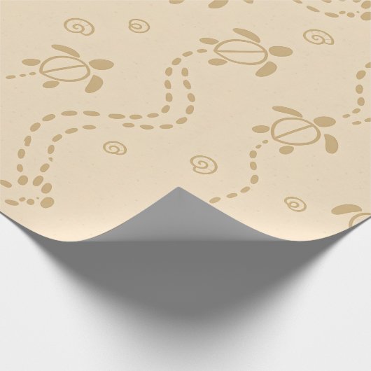 Papier Cadeau Minimal Turtle Trail Pattern (Coin)