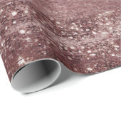 Papier Cadeau Minimalisme clinquant | Dusty Burnt Orange Shimmer (Coin rond)