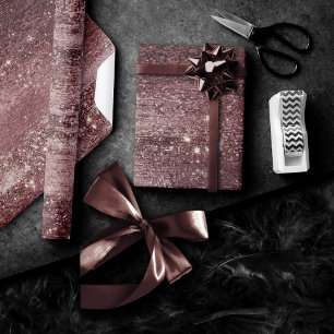 Papier Cadeau Minimalisme clinquant   Dusty Burnt Orange Shimmer