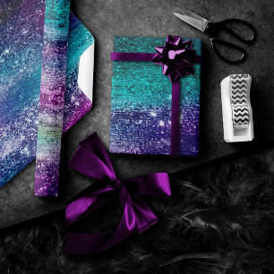 Papier Cadeau Minimalisme clinquant Holographique Iridescente