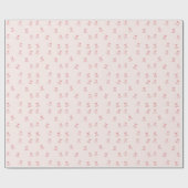 Papier Cadeau Minimalisme de contour de cerise (Plat)