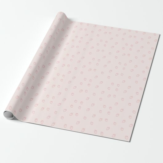 Papier Cadeau Minimalisme de la Fraise (Déroulé)