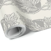 Papier Cadeau minimalisme floral Art nouveau (Coin rond)