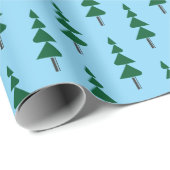 Papier Cadeau Minimalist Abstract Green Chic Christmas Tree (Coin rond)