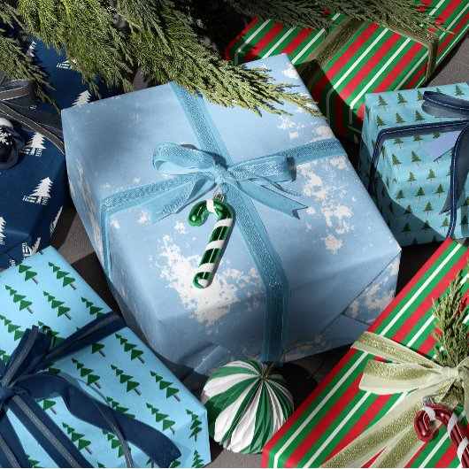 Papier Cadeau Minimalist Abstract Green Chic Christmas Tree