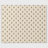 Papier Cadeau Minimalist Christmas Pine Tree Neutral Boho Winter (Plat)