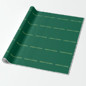 Papier Cadeau Minimalist Classical Professional Green Yellow (Déroulé)