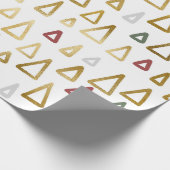 Papier Cadeau Minimalist Geometric Christmas Tree Wrapping Paper (Coin)