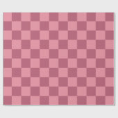 Papier Cadeau Minimalist Pink Checkerboard Pattern  (Plat)
