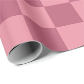 Papier Cadeau Minimalist Pink Checkerboard Pattern  (Coin rond)