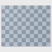 Papier Cadeau Minimalist Powder Blue Checkerboard Pattern  (Plat)