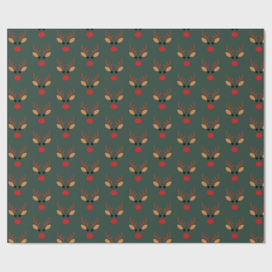 Papier Cadeau Minimalist Rudolph Reindeer (Plat)