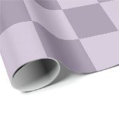 Papier Cadeau Minimalist Soft Lavender Checkerboard Pattern (Coin rond)