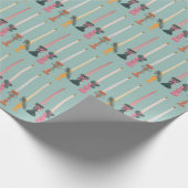 Papier Cadeau Minimalist Tapered Candles Light Blue Wrapping Pap (Coin)