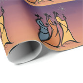 Papier Cadeau Minimalist Three Wise Men (Coin rond)