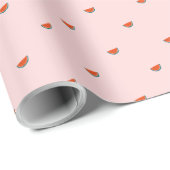 Papier Cadeau Minimalist Watermelon Pattern Gift Wrap Paper (Coin rond)